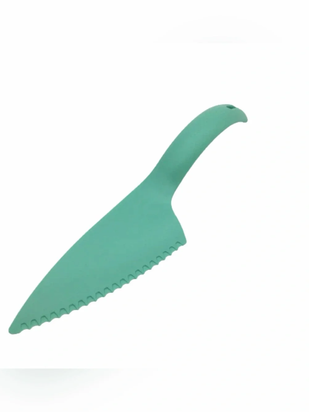 TUPPERWARE SERRATED EDGE CAKE KNIFE PIE SERVER CUT N SERVE PASTRY MINT GREEN NEW